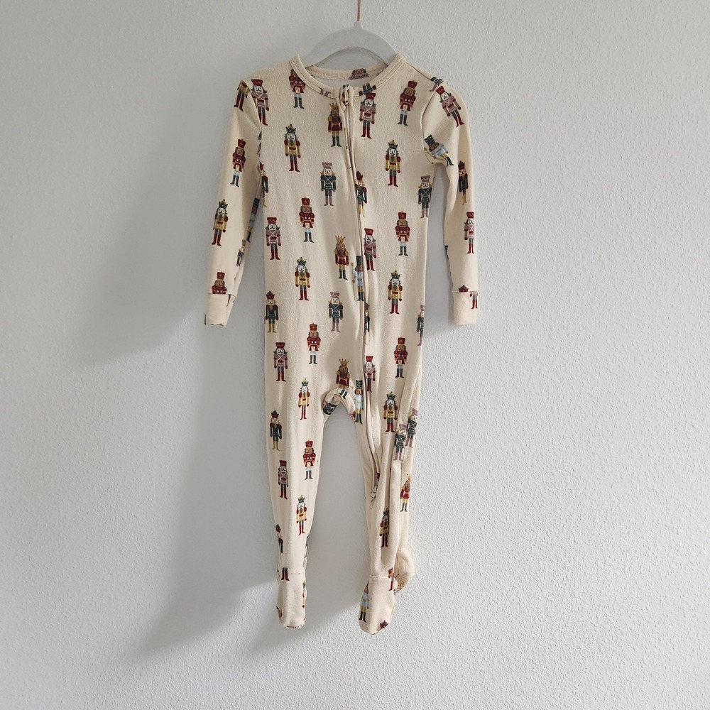 Little Co Lauren Conrad Nutcracker Christmas Footed Pajamas size 18M